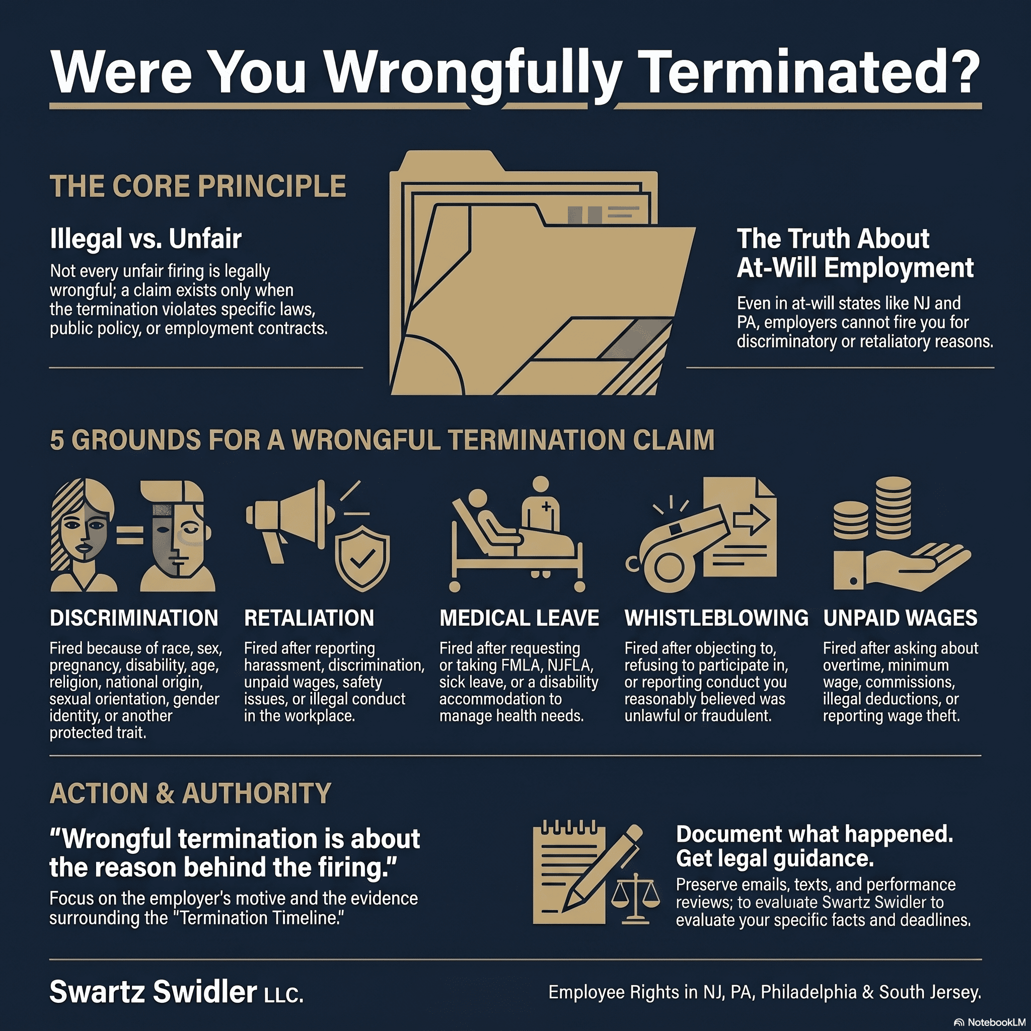 New Jersey Wrongful Termination Attorneys | Swartz Swidler